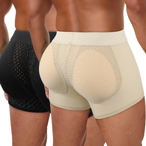 Mens Padded Underwear Buttock Butt Lifter Body Shaper Hip Enhancer Boxer Briefs - Picture 21 of 22
