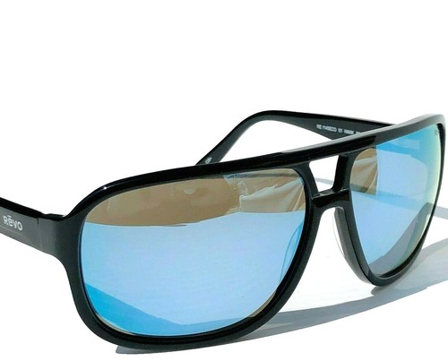 NEW REVO BARCLAY RE 1037 01 Shiny Black/Blue Water Sunglasses 54mm NEW Revo BARCLAY Shiny Black POLARIZED Blue Water Lens  main image 2