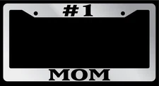 Chrome METAL License Plate Frame #1 MOM Auto Accessory