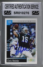 CAS Certified 2003 Score Chris Weinke #162 Sealed Auto 3c7