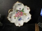 Limoges leaf shaped trinket dish flowers — photo 1