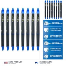 PILOT FriXion Synergy Clicker Erasable, Pack of 8, Blue