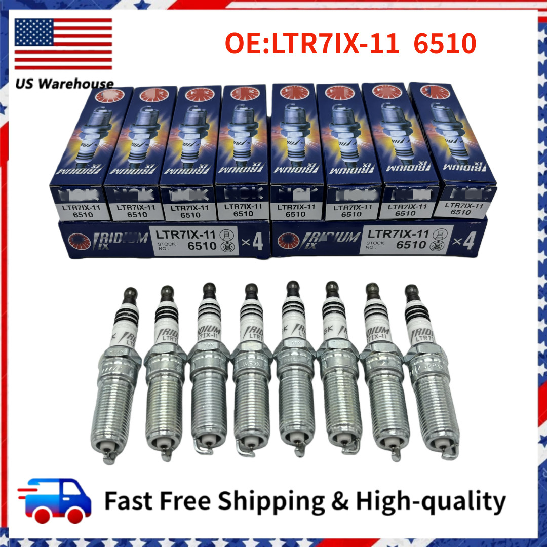 8PCS Iridium IX Plug Spark Plugs FOR NGK 6510 LTR7IX-11 6510 LTR7IX11 Tune