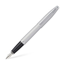CROSS CALAIS CARBON MATTE SATIN MATTE CHROME FOUNTAIN PEN BRAND NEW GIFT