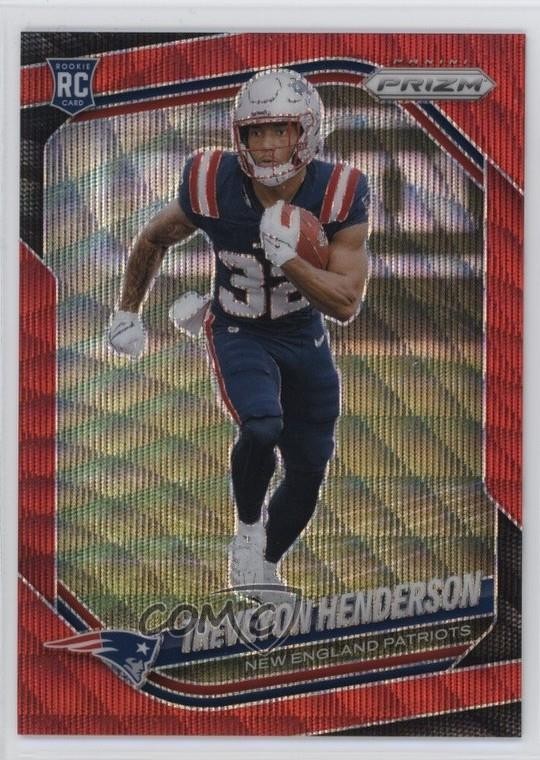 2025 Panini Prizm Rookies Red Wave Prizm /149 TreVeyon Henderson #343 Rookie RC