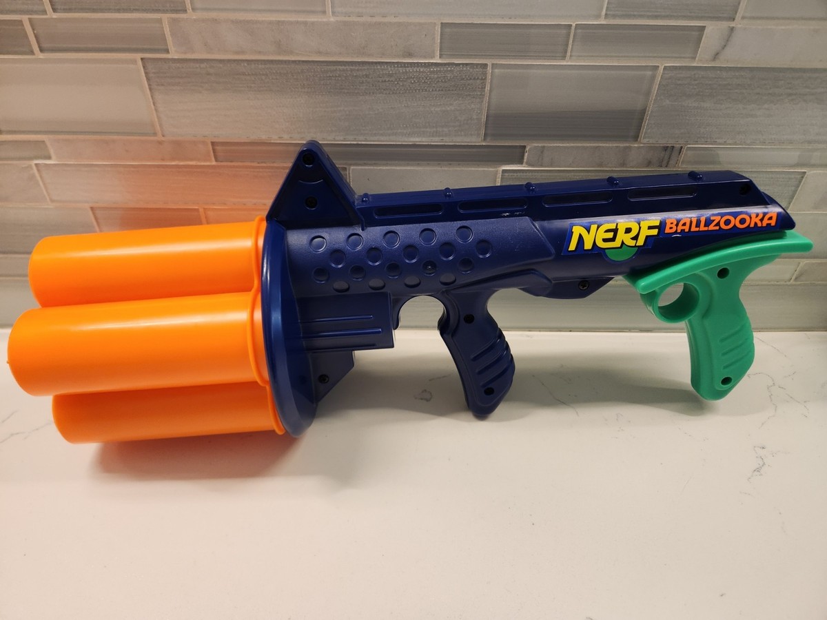 NERF Ballzooka Air Gun Blaster 12 Balls Kenner Rapid Fire Vintage