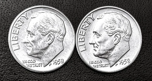 1958 P&D 10c SILVER ROOSEVELT  DIME YEAR SET. GEM  BU  (R018)