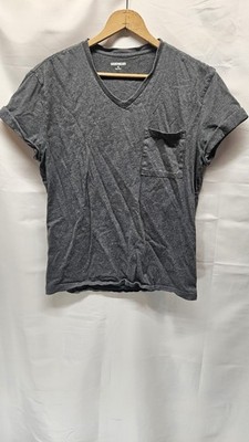 Womens Goodthreads Size Medium Gray V Neck Short Sleeve Tee