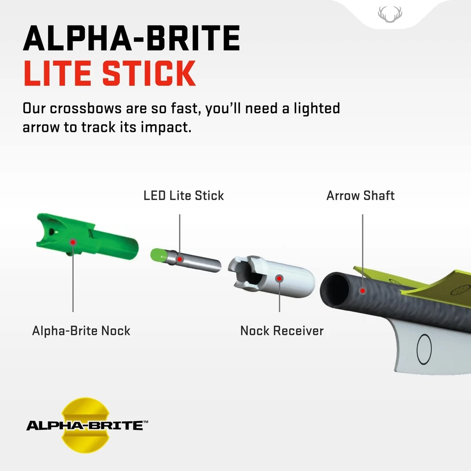 Alpha-Brite Lite Stick, Verde - Duración de la batería de 8 a 10 horas - Paquete de 3 Foto 2 de 3