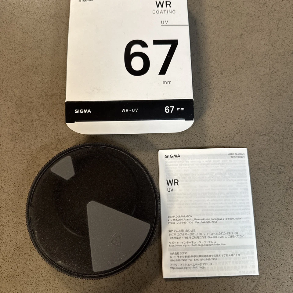 Sigma WR Coating UV 67mm Filter. In Original Box. - Image 4 of 4