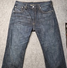 Y2K Levi's 501 Original Fit Jeans Mens 36x30 Dark Wash Button Fly Straight Leg
