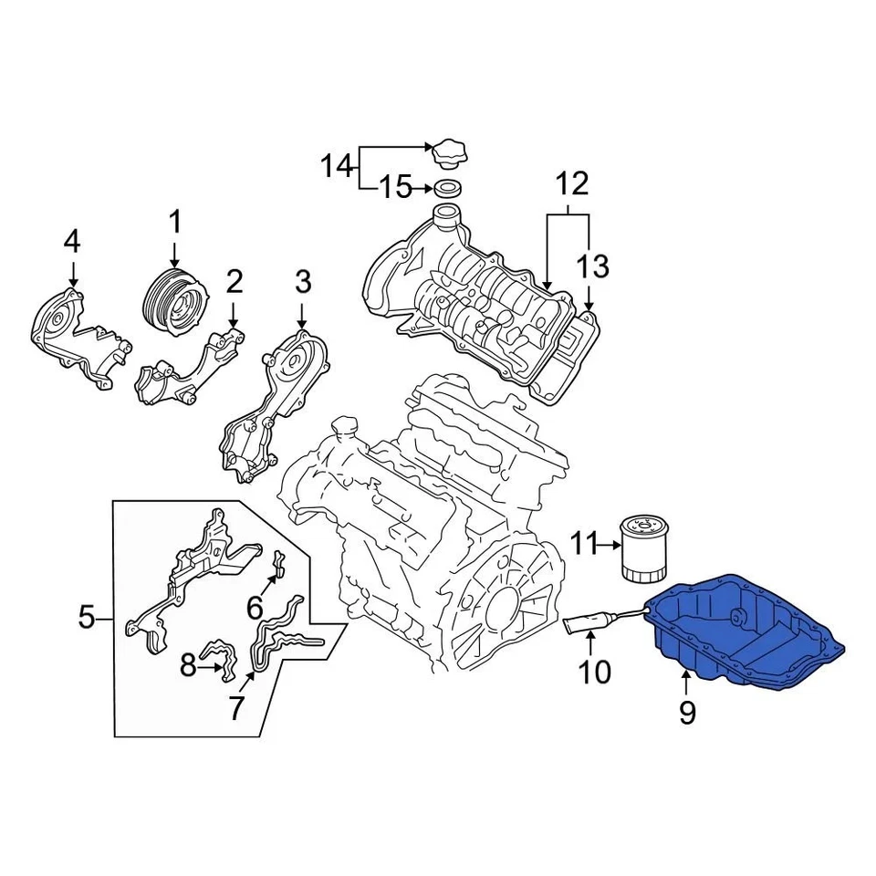 For Mazda Millenia 1995-2002 Mazda KL6810400A Engine Oil Pan Foto 2 de 2