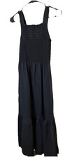 Everlane Black S Less Smock Top Tiered Cotton Maxi Dress XS