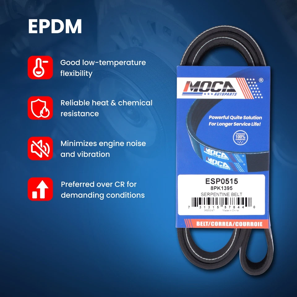 8PK1395 Serpentine Belt for BMW 335i 435i 535i GT 640i 740i X3 X4 X5 X6 M3 M4 - Image 4 of 4