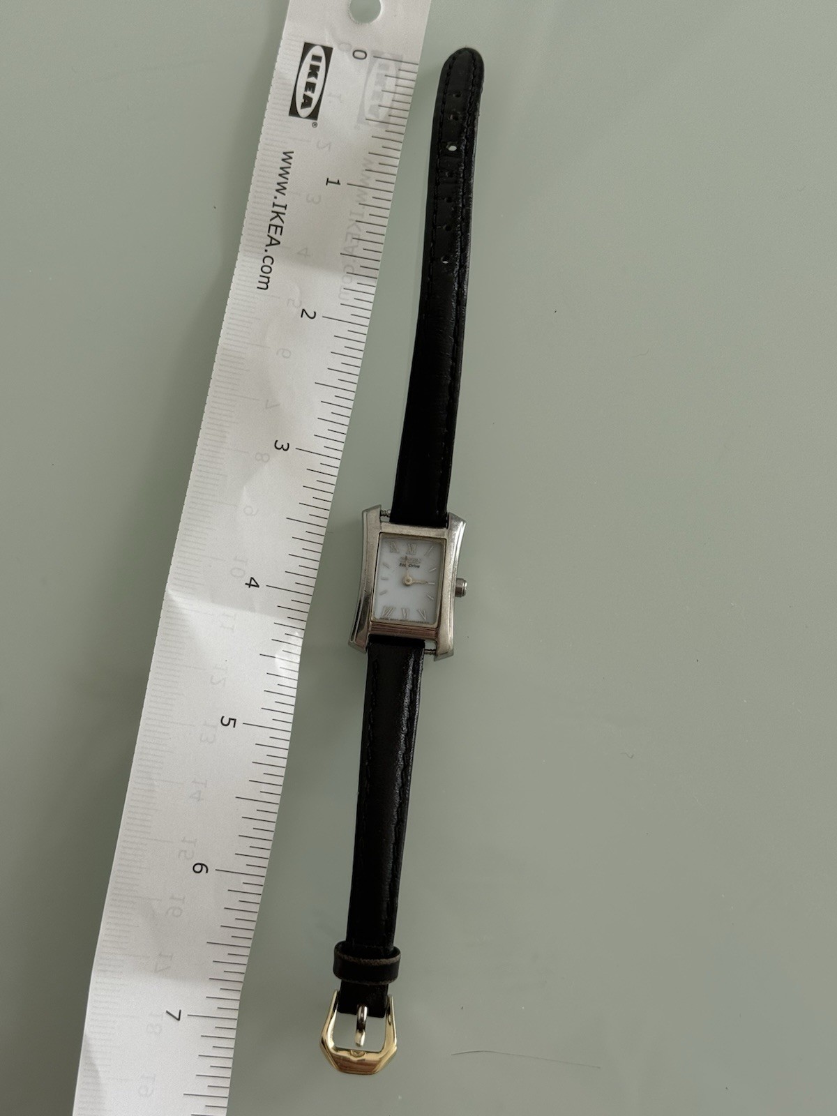 ✿ Citizen Eco-Drive Rectangular Watch Silver Dial… - image 6