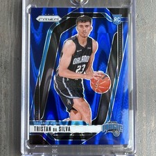 2024-25 Panini Prizm Tristan Da Silva Blue Pulsar Prizm Rookie #256 Magic /99