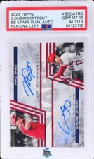 2023 Shohei Ohtani PSA 10 9 Topps Baseball Stars Dual Auto #BSDATRO 4/10