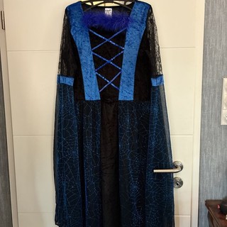 Kinder Damen Hexen / Zauberin Kostüm Kleid Gr. 164/170 (S) Halloween