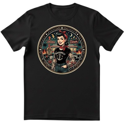 Herren T-Shirt Rockabilly Pin-up 50er Jahre Jukebox Oldtimer Tattoo Geschenk