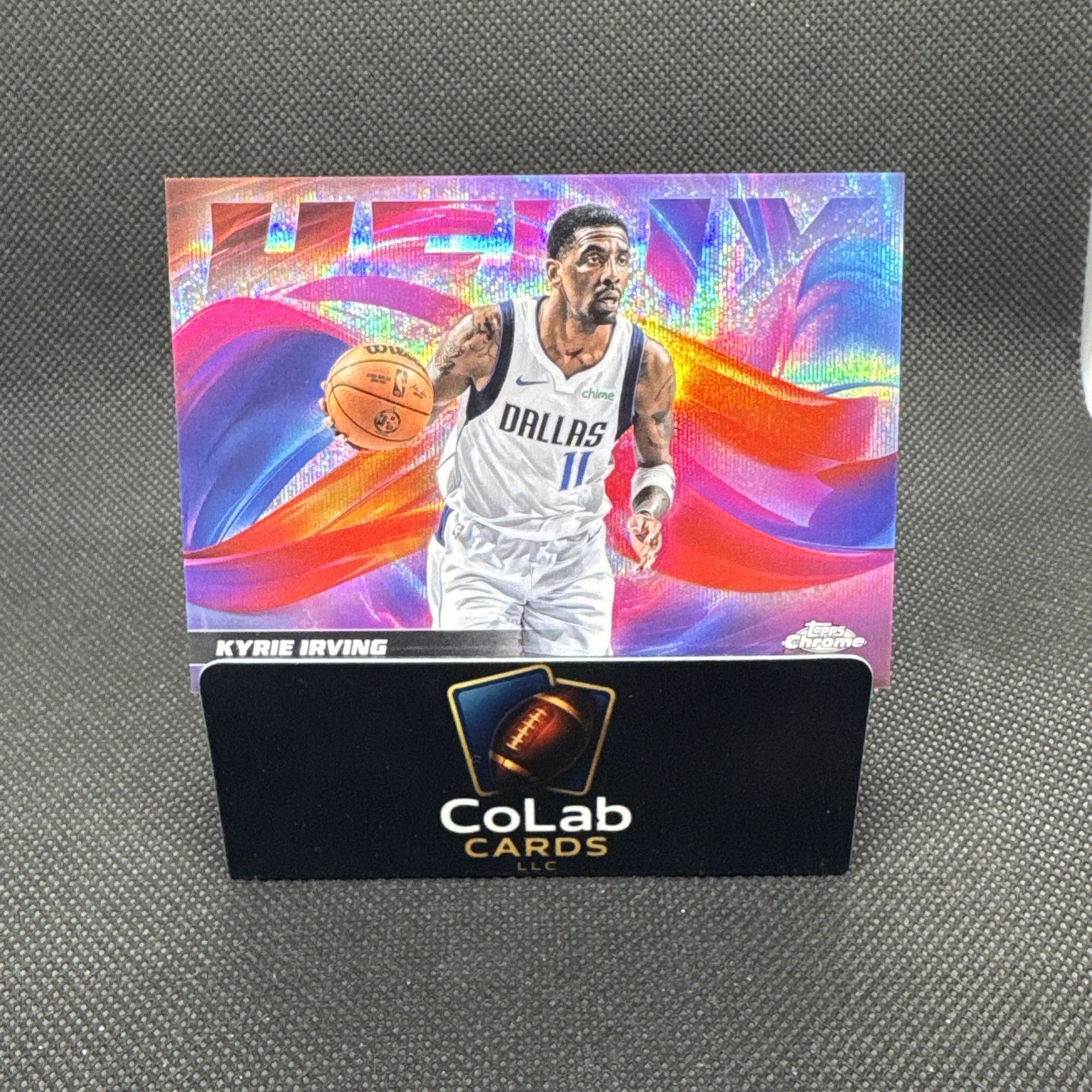 2025-26 Topps Chrome Basketball Kyrie Irving HELIX SSP Case Hit  Mavs #H-6