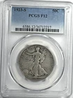 1923-S Walking Liberty Half Dollar : PCGS F12