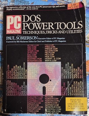 Vintage PC Magazine DOS Power Tools Paul Somerson 1988 ver Plus 5 1/4 disk