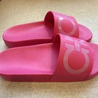 Salvatore Ferragamo Pink Logo Slip On Women's Slide Sandals Synthetic — photo 2