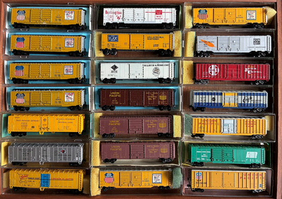 #ad VINTAGE N SCALE BOX CARS SEE PICS LISTING FOR DETAILS $17.85