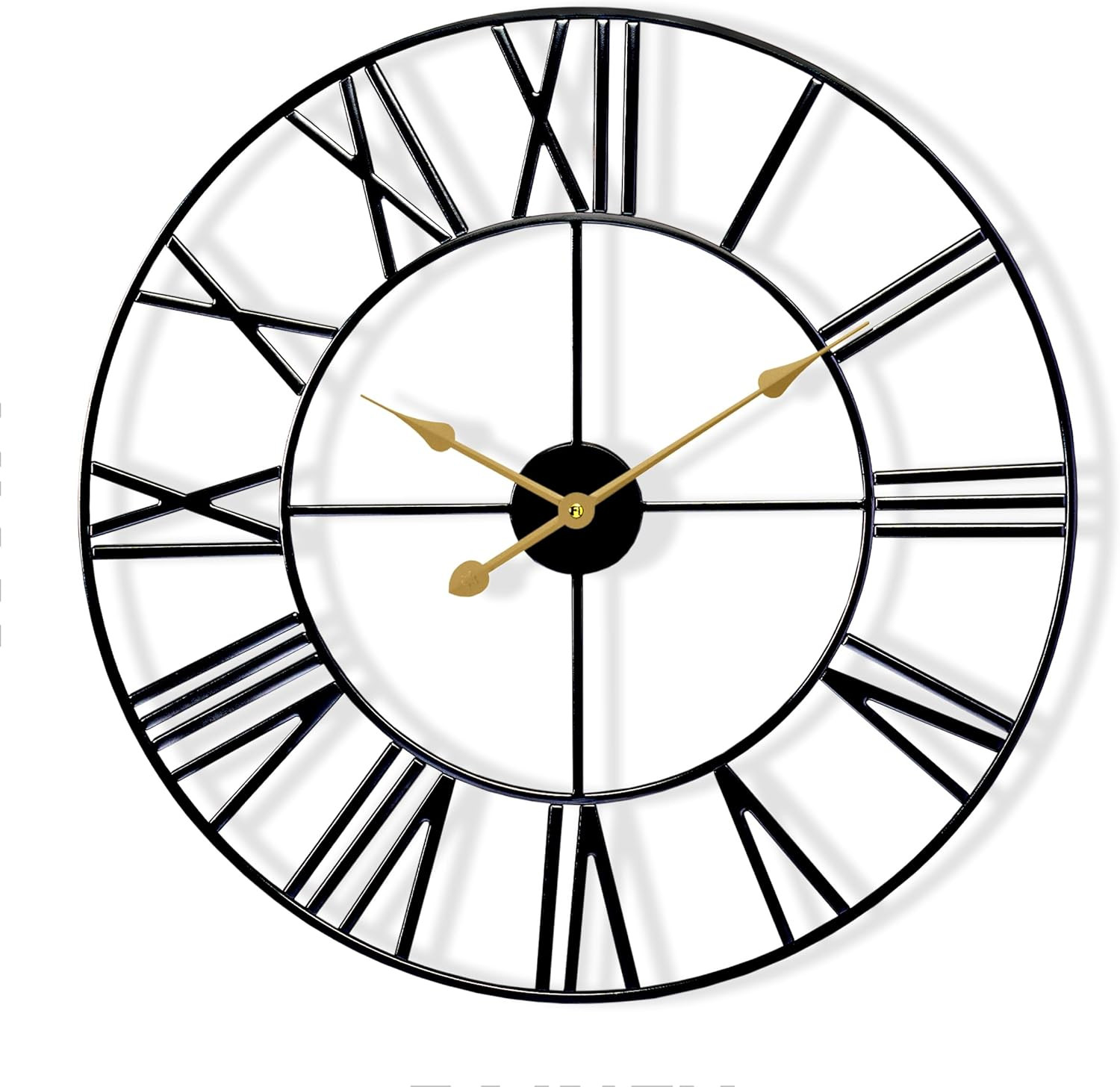 Large Wall Clock for Living Room Decor - 24 Inch Big Wall Cl