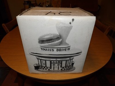 Department 56 The Original Snow Village: Dinah's Drive-In with Original Box NICE
