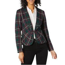 Trina Turk Canape Multicolor Plaid Blazer Size 4