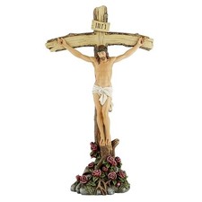 Roses Standing Crucifix  Cross by Michael Adams Indoor Church or Home Decor New