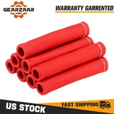 8X 2500° Spark Plug Wire Boots Protector Sleeve Heat Shield Cover For -