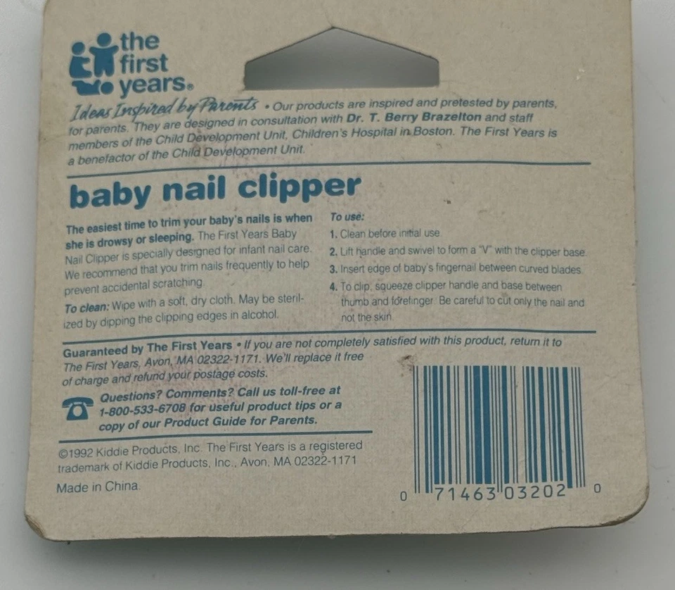 The First Years Baby Nail Clipper 3202 Vintage 1992 Sealed - Image 3 of 4