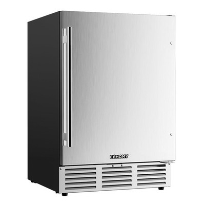 EUHOMY 24 Inch Beverage Refrigerator, Built-in and Freestanding Cooler 180 Can,