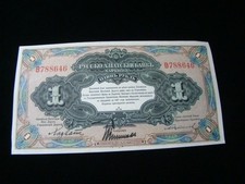 China Russia-Asiatic Bank 1917 1 Ruble Banknote XF Pick#S474 Hinge Remnant Rev