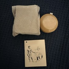 Vintage Wooden Yo Yo With Instruction Booklet And Suede Pouch