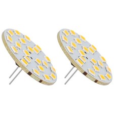 G4 Back Pin Flat LED Light Bulbs, 2W, Vertical Leads Under Cabinet LED, 2 Pack