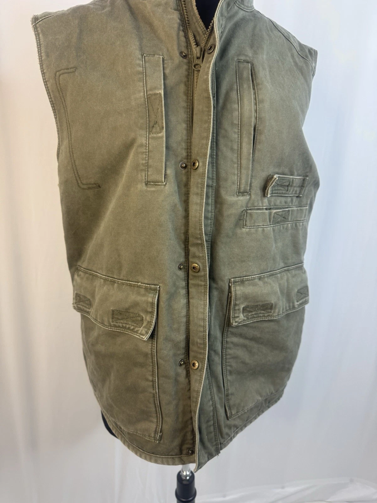 RedHead Vest Green Duck Canvas Camp Hunting Jacket Men’s Sz M Fleece Lined Photo
