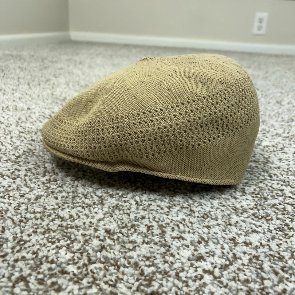 Sombrero KANGOL de Colección Gorra Plana Flex Para Hombre Caqui Ventair 504 Tropical Inglaterra Años 90 Foto 3 de 4