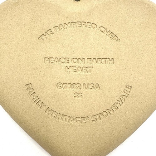 The Pampered Chef Heart Cookie Molds 6 Various Designs Family Heritage Stoneware - Picture 6 of 16