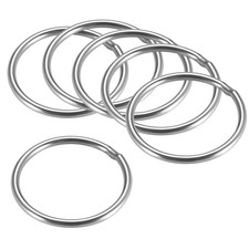 Welded O Ring, 40 x 3mm Heavy Duty Stainless Steel Round Rings 6pcs