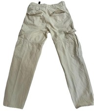 Zara Wide Leg Utility Cargo Pants Size 29 Tan/Cream