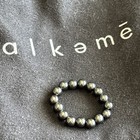 ALKEME Set of  2 Stretch Beaded Gemstone Rings NEW IN BAG — photo 3
