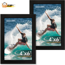 4X6 Picture Frame Set of 2, 4X6 Photo Frames with HD Plexiglass for Wa
