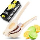 Metal 2 in 1 Lemon Squeezer Handheld Citrus Juicer Manual Press Cream Purple