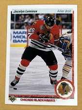 1990-91 Upper Deck French #544 Jocelyn Lemieux Chicago Blackhawks