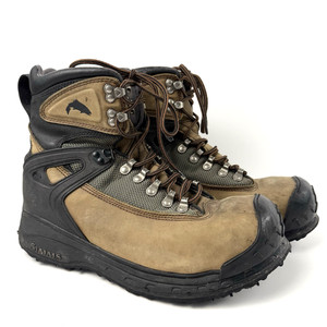 SIMMS Guide Fly Fishing Wading Boots Mens 11 Vibram Bottom River Fish Lace Up