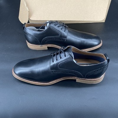 THOMAS & VINE Men\'s Black Leather Clayton Lace-Up Derby Shoes SZ 12 Thomas & Vine Mens Clayton Tru Comfort Foam Lace-up Round  main image 4