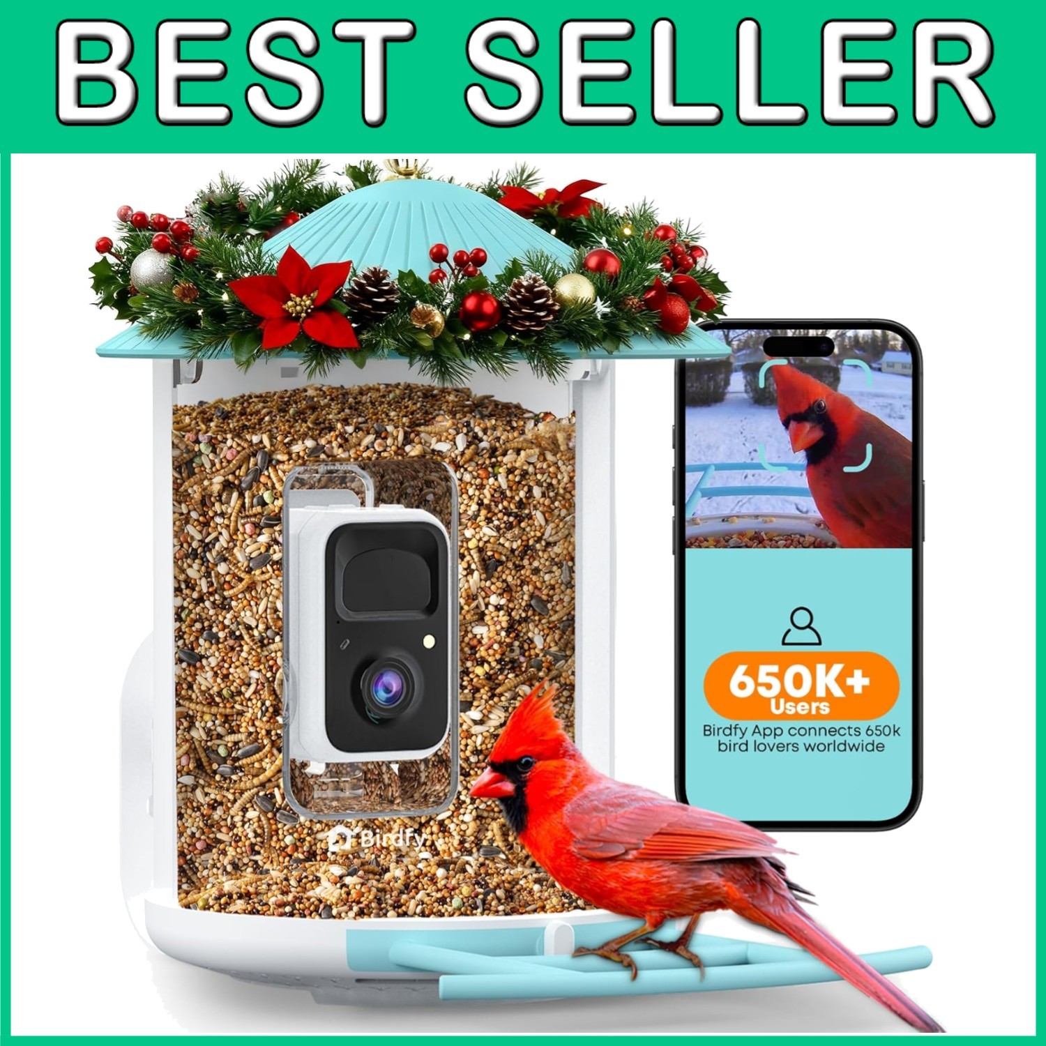 Birdfy Smart Bird Feeder with 2K Camera & AI